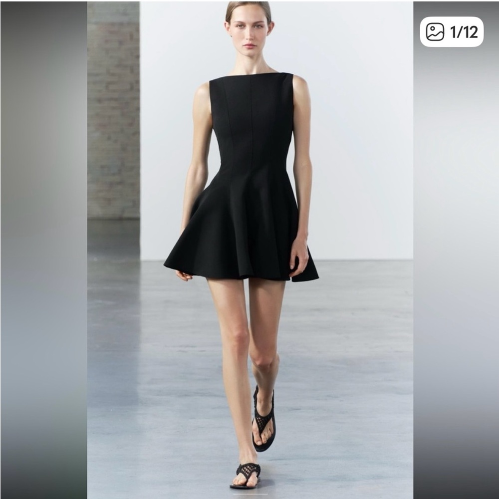 NWT Zara ZW COLLECTION SKATER DRESS, M